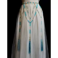 Yixi Zhaohua Hanfu цепочка на талию стеклянные бусины жемчужная кисточка украшение на талию в китайском стиле коричневый воротник юбка чирко аксессуары для женщин