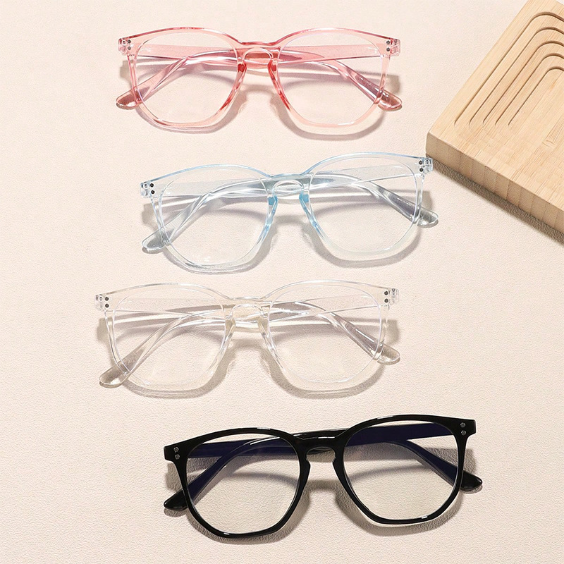 Nuevos hombres y mujeres gafas de luz anti-azul retro artístico gafas lisas macaron color a juego miopía marco gafas para estudiantes