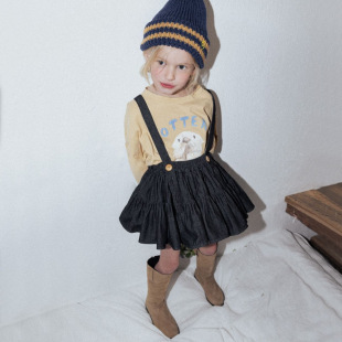 Two-Way Wear Spring, Summer, Autumn, Winter Children's Denim Suspender Dress Toddler Formal Dress Strap Girls' Large Flared Cake Skirt