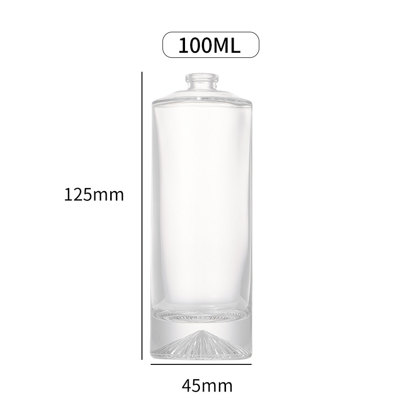 Botella cilíndrica transparente de perfumes de bayoneta con tapa especial de pulverización de presión de botella de vidrio portátil de perfumes de muestra pequeña botella image 9