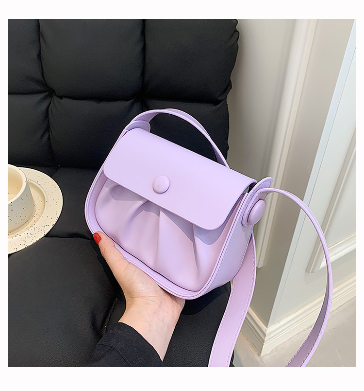 Wholesale Solid Color Shoulder Crossbody Saddle Bag Nihaojewelry display picture 12