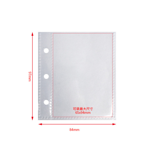 ins style three-hole loose-leaf refill 4-grid card page bag 1-inch ID photo storage book transparent inner page handbook accessories