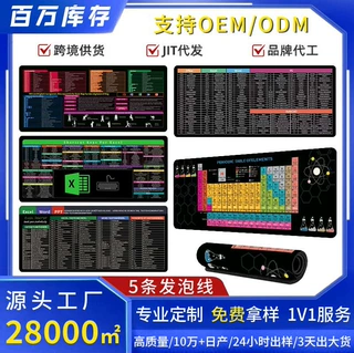 大号鼠标垫office快捷键俄日英文防滑电脑办公软件桌垫键盘桌面垫