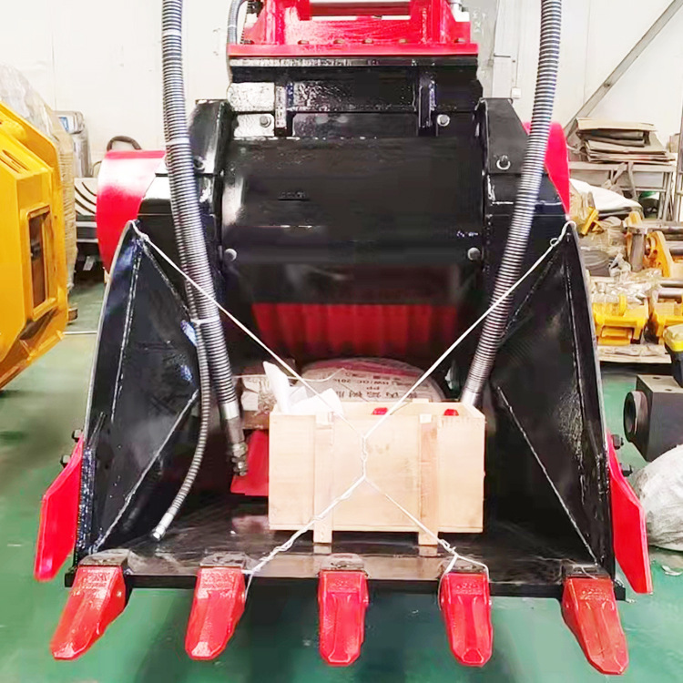 excavadora trituradora hidráulica tipo Eje único multifuncional trituradora de roca tamizadora gancho cucharón excavadora trituradora cucharón