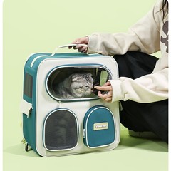 猫バッグ通気性パノラマトロリーペット用品大容量猫と犬の屋外旅行ポータブル猫バッグクロスボーダー