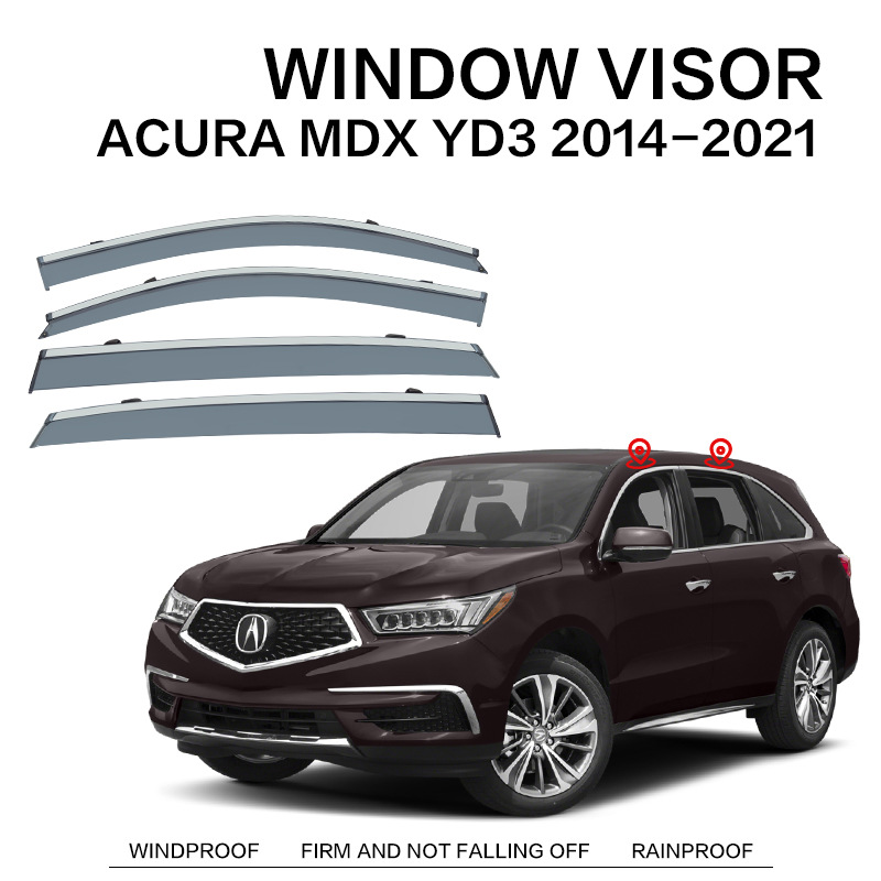 Suitable for Acura MDX Sunny and Rain Baffle Side Window Shade Deflector Rain Eyebrow ACURA MDX Window Visor