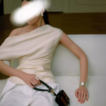 2025夏季新款套装显瘦时髦精BI入三宅褶百褶半身裙上衣