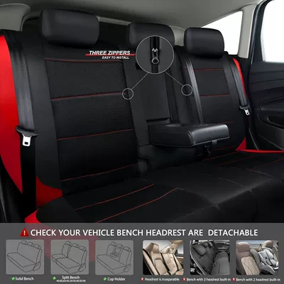 Universal seat cover made of sandwich composite leather are