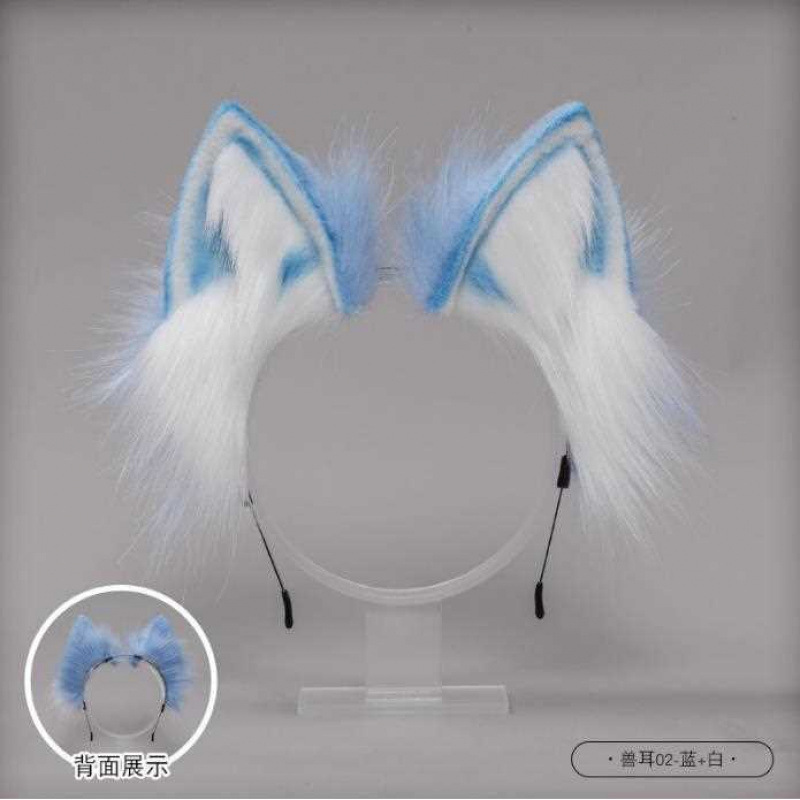 日本製帽子猫耳ヘアバンドキツネぬいぐるみヘアピンヘアアクセサリーガールハートシミュレーション純粋な欲望風獣耳|undefined