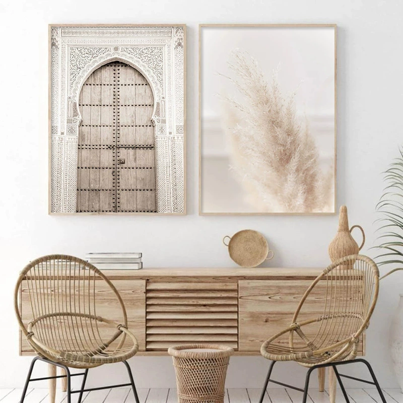 Retro beige modern poster, Aliexpress, boho style