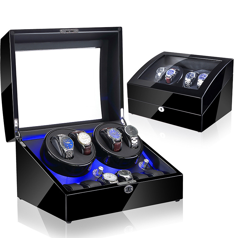 Wholesale 5-Speed Automatic Wooden Watch Winder Mechanical Watch Rotating Winding Gift Box Electric Motor Watch Winder Watch