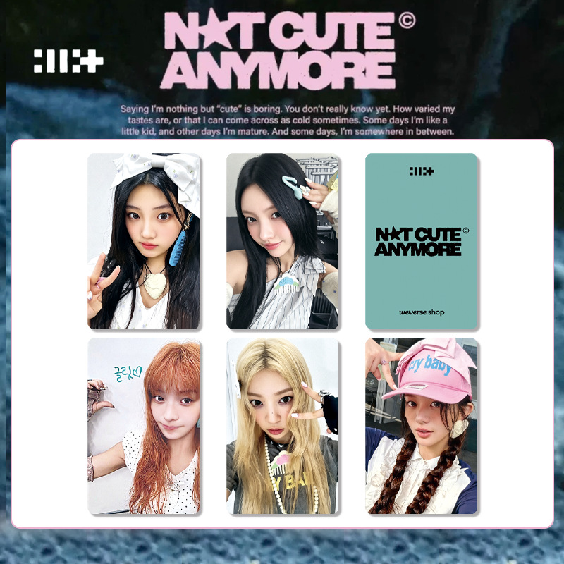 clu 5PCS/Set ILLIT LOMO Card 1st Single Album NOT CUTE ANYMORE Postcards Collection Stars Peripheral ulc