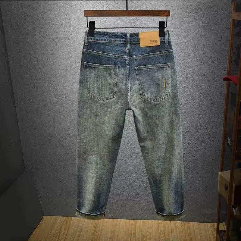 Tide, elite demi-season jeans, loose straight fit