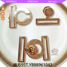 莲花耳环韩版装饰五金子母扣不规则对扣风勾扣对拉扣大牌扣环百搭