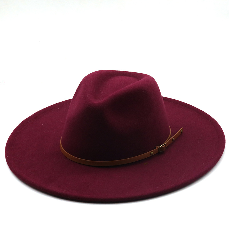 Retro Woolen Jazz Felt Hat display picture 9