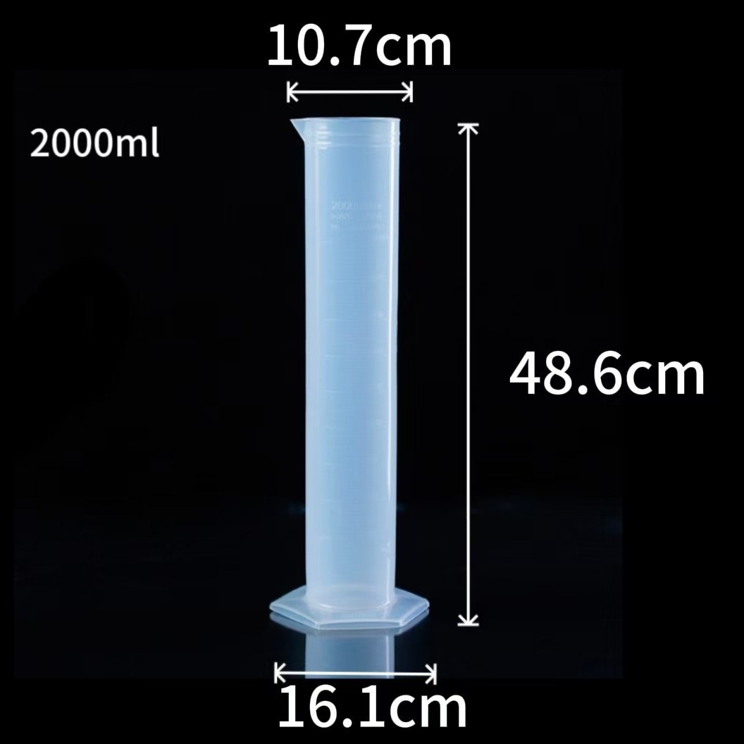 cilindro de medición de taza de plástico herramienta de pesaje resistente a altas temperaturas línea azul cilindro de medición pp escala cilindro de medición taza barril de medición