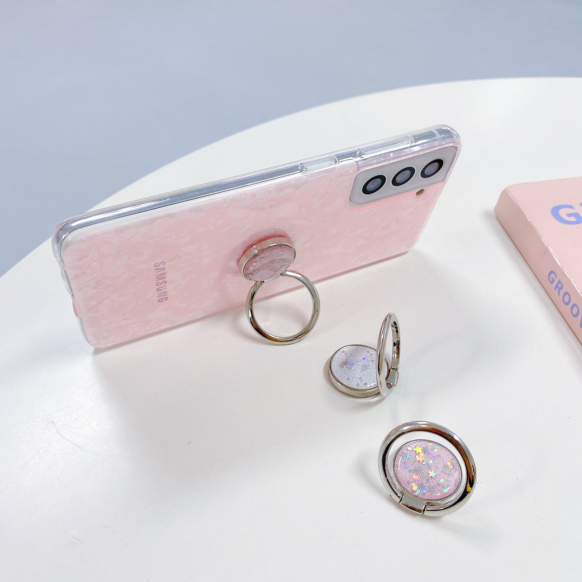 11g Weight Universal Applicable Brands Phone Ring Grips Classification Metal Material Colorful Pattern Shiny Style Colorful Metal Shiny Universal Phone Ring Grips 4