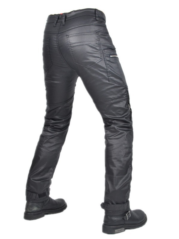 VOLERO nueva motocicleta cuatro estaciones anti-caída conducción revestimiento de mezclilla a prueba de viento elástico de cintura alta locomotora pantalones anti-caída hombre