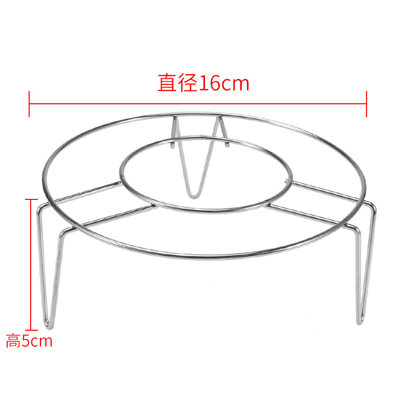 ステンレス三角蒸しマントー棚隔水蒸し棚家庭用キッチン多機能鍋内蒸し物棚ミニ|undefined