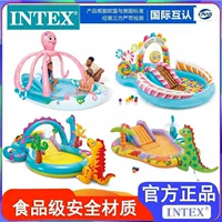 INTEX оригинальный детский надувной детский бассейн летом водяной брызг горки бассейн мультфильм стиль бассейн оптом