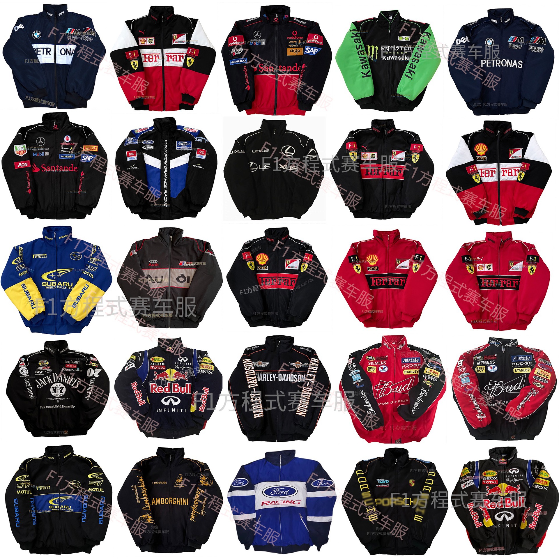 Racing car, jacket, baseball uniform, windproof jersey, American style, with embroidery