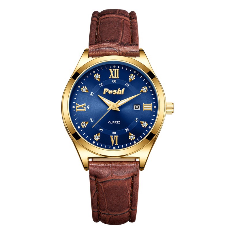 Nuevo reloj de marca POSHI reloj de cuarzo al por mayor de los hombres simple nicho calendario casual reloj de mujer reloj de pareja