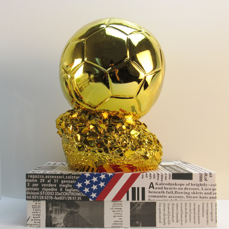 Golden Globe Award trophy in stock football decoration resin crafts competition in stock home 2022 World Cup souvenir