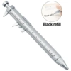 Silver-Kajie round bead pen-black core