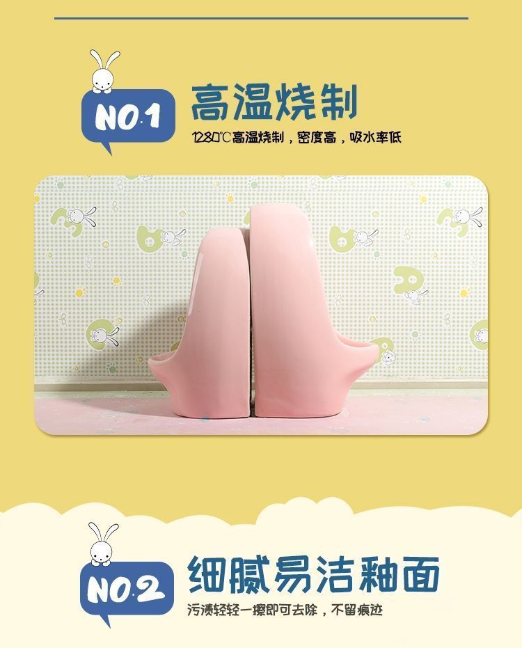 Kindergarten color ceramic children's urinal, hanging toilet bowl, urinal bowl, special for children's urine bag project, free shipping Item Picture