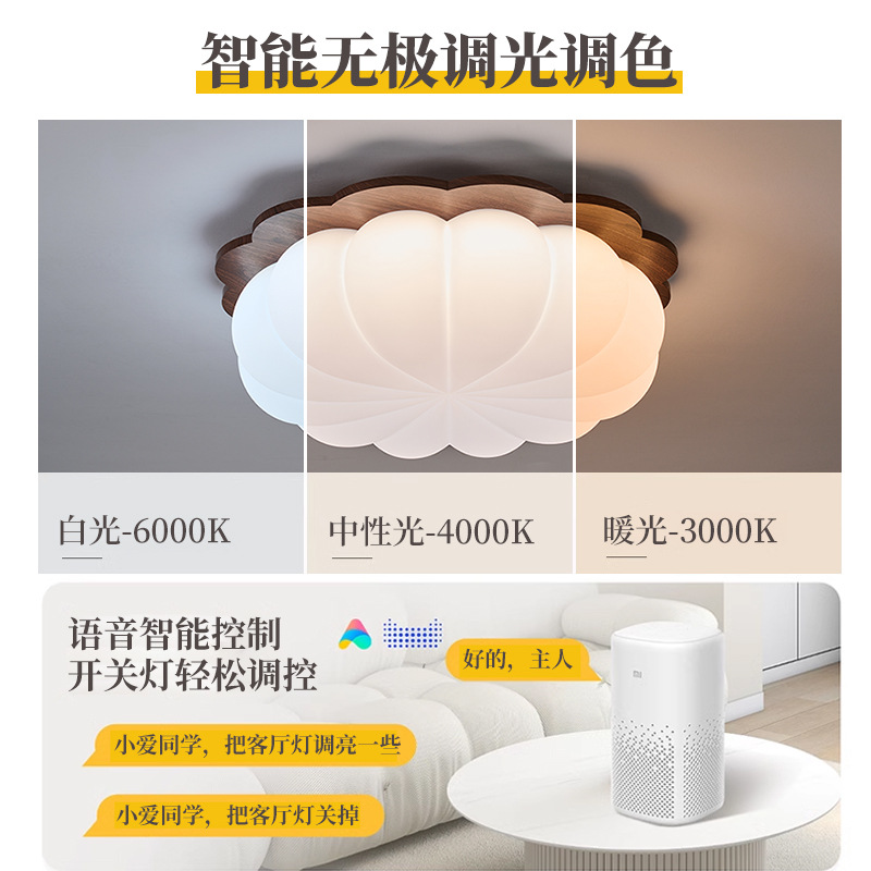 Luz de techo de la habitación de los niños 2026 nuevo estilo medieval crema viento animado moderno de espectro completo lámpara de la habitación de ojos 461L