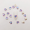 Cross -border Japanese crooked heart diamond diamond crystal crooked heart diamonds, youthful alien diamonds, super glittering stickers decoration