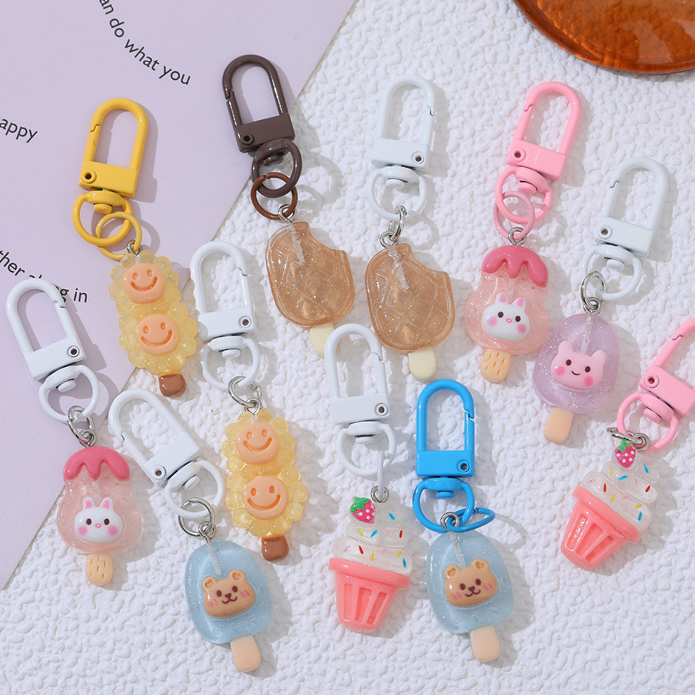 Original Popsicle helado colgante chica de dibujos animados corazón estudiante mochila adornos novias regalo ins colgante al por mayor