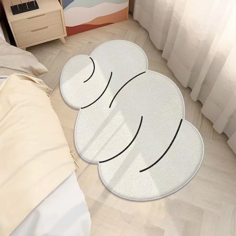 カーペット模造カシミヤ漫画出窓ノンスリップフロアマット北欧寝室子供部屋肥厚ベッドサイドカーペットホーム