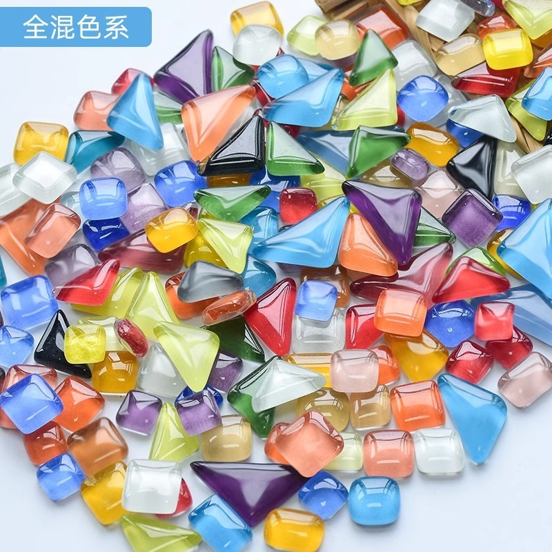 200 グラム diy マルチグリッターモザイクコレクションクリスタルフリーストーンガラス子供の手作り材料粒子|undefined
