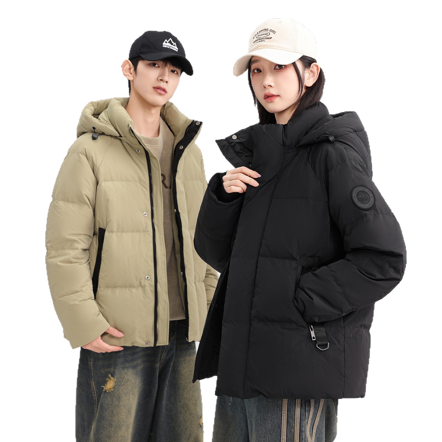 2025 nueva ropa de invierno chaqueta con sombrero de mujer ropa holgada estilo coreano chaqueta corta casual