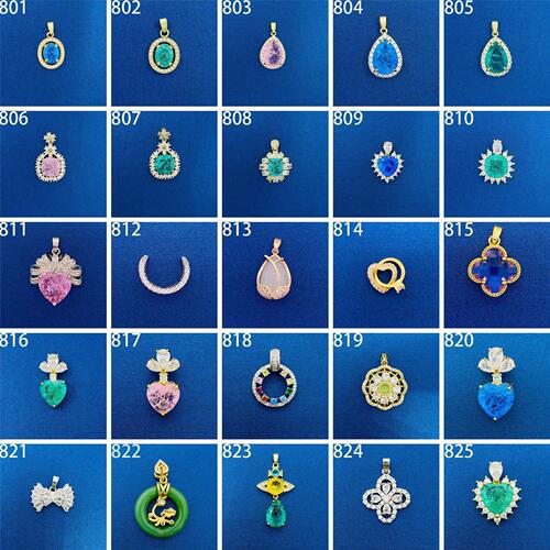 Fashionable pendant wholesale niche design waist chain necklace for women, lightweight luxury full diamond cubic zirconia single pendant without chain