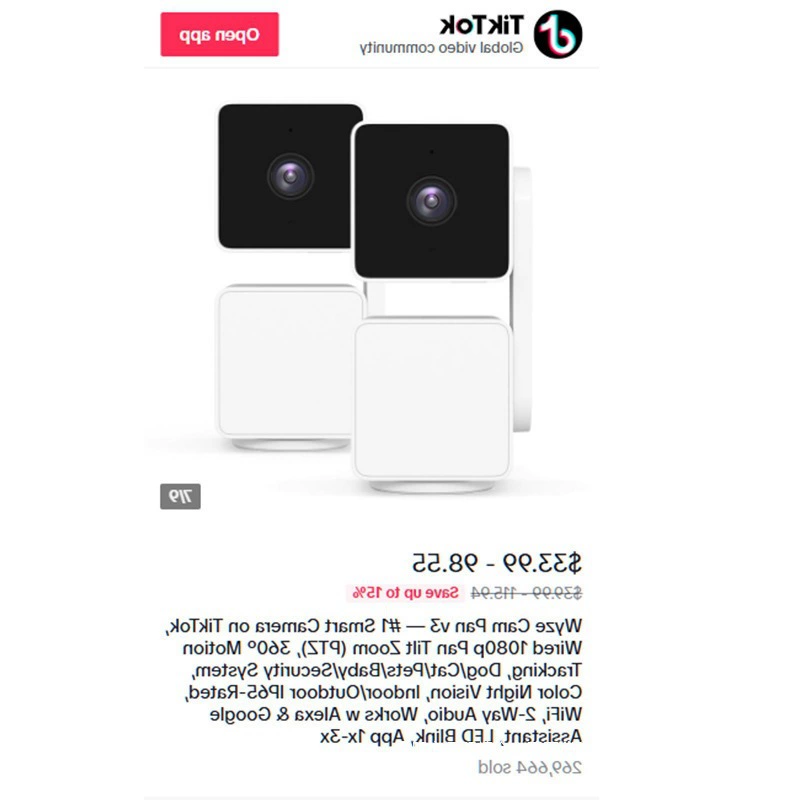 Smart Wi‑Fi camera Gantai 10WiFi, motion tracking, night vision, cloud support