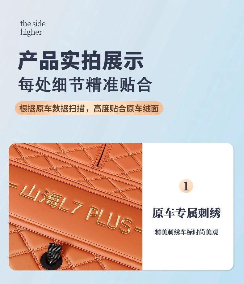 Suitable for 2026 model Jetour Shanhai L7PLUS, thickened waterproof and wear-resistant interior trunk mat