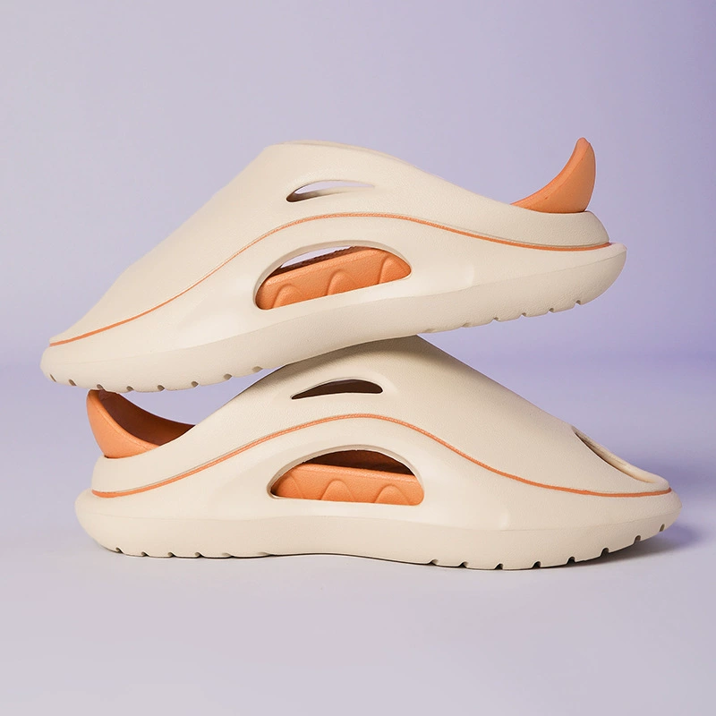 Сандалии на платформе с открытым носком для пар 4,0 мягкие эластичные тапочки, увеличивающие рост, двухцветная Мужская обувь из ЭВА, летняя