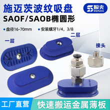 施迈茨真空吸盘椭圆形波纹吸嘴单层双层SAOF/SAOB机械手配件
