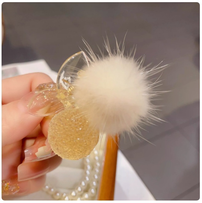 女性用レッドチェリーヘアクリップ、韓国製ハイエンド後頭部ハーフタイヘアクリップ、小さなシャーククリップ|undefined