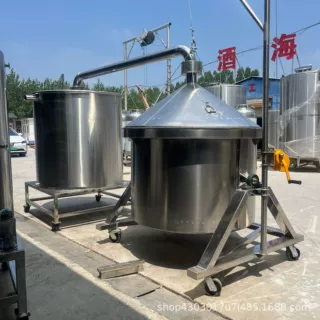 生产不锈钢单层酒锅 自动化酿酒设备 冷凝器过气管成套设备
