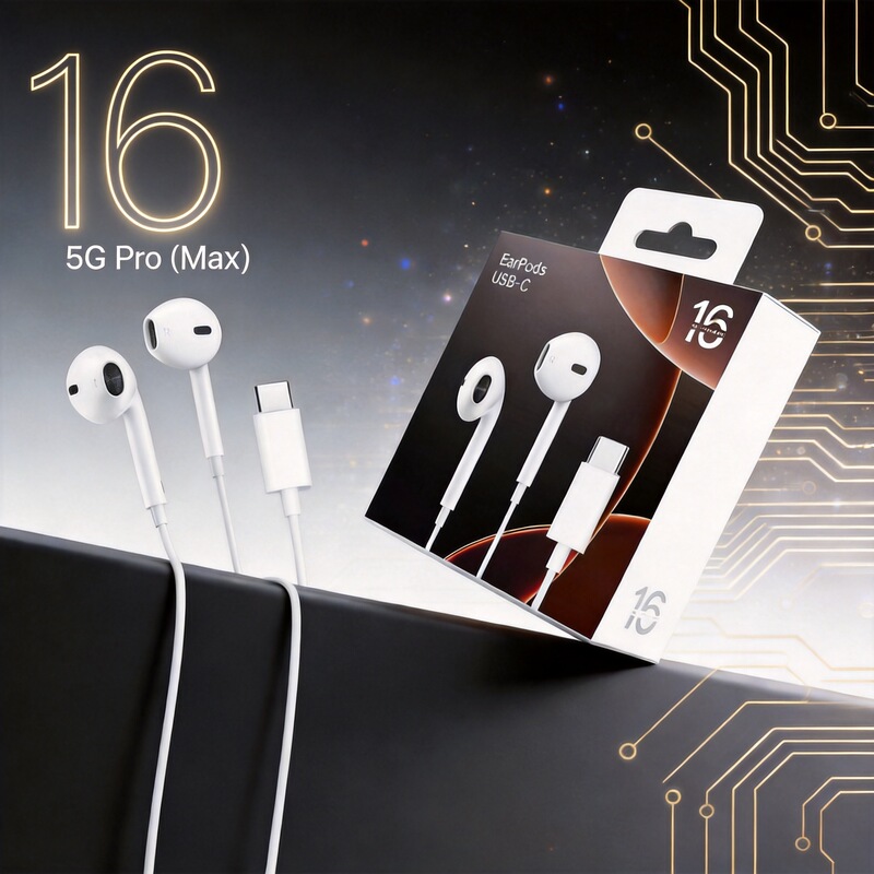 USB-C port Apple 16earpods in-ear wired earphones packaging box USB-C port 16earpods