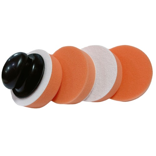 Car manual waxing handle set solid wax emulsion with 3-inch polishing wax sponge disc manual waxing tool