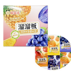 28克滾滾來椰果板溜溜板混合水果味布丁果凍板袋懷舊零食 30袋/盒