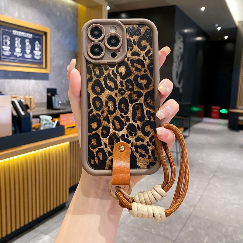 日韩卡通风适用小米POCOM5手机壳个性豹纹小狗红米13秋冬新款防摔