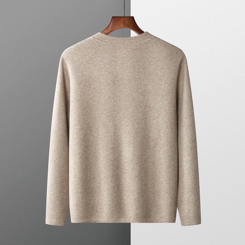 22 Otoño e Invierno Nuevo suéter de lana de los hombres collar de pie de punto cardigan de lana suelta ropa exterior casual engrosada cardigan ropa de hombre