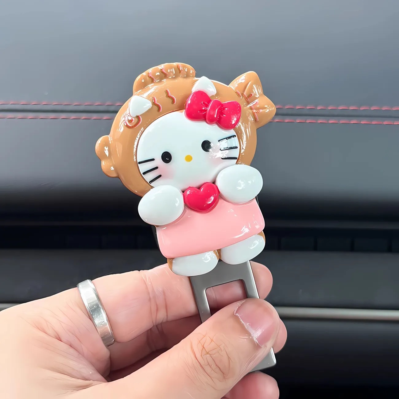 Hellokitty Car Seat Belt Plug-In Buckle Plug Hello Kitty Car Seat Belt Extension Holder Decoration