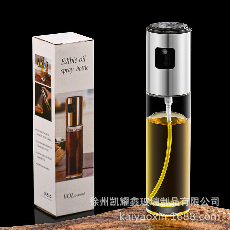 Botella de inyección de combustible para barbacoa Olla de inyección de combustible para el hogar rociada Botella de inyección de combustible para la cocina del hogar Freidora de aire Olla de control de aceite de vidrio