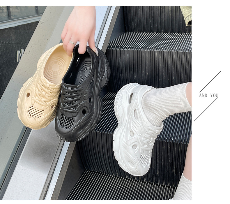 Damtofflor clog med tjock sula för sommar ute och inne_voghion.com